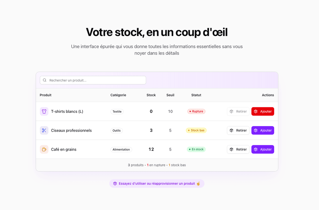 Aperçu Mon Petit Stock